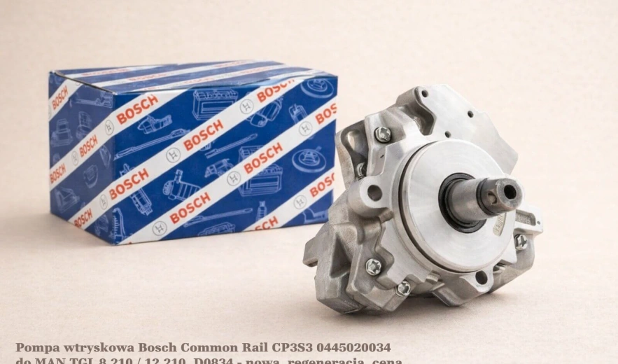 Pompa wtryskowa Bosch Common Rail CP3S3 0445020034 do MAN TGL 8.210 / 12.210, D0834 - nowa, regeneracja, cena