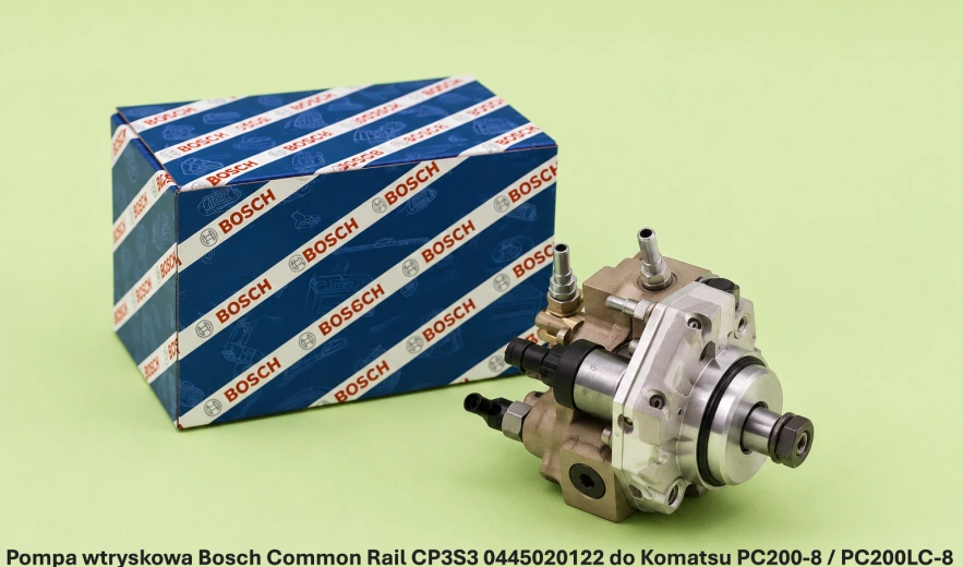 Pompa wtryskowa Bosch Common Rail CP3S3 0445020122 do Komatsu PC200-8 / PC200LC-8 - 6.69 l - nowa, regeneracja, cena
