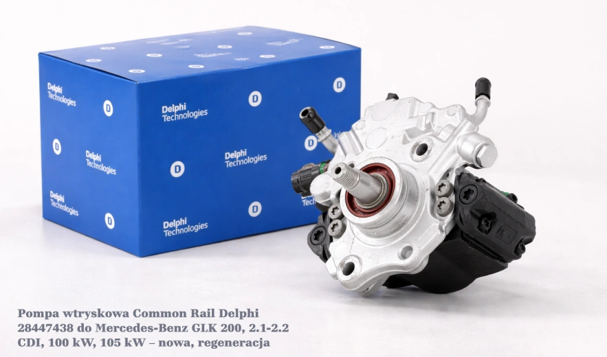 Pompa wtryskowa Common Rail Delphi 28447438 do Mercedes-Benz GLK 200, 2.1-2.2 CDI, 100 kW, 105 kW – nowa, regeneracja