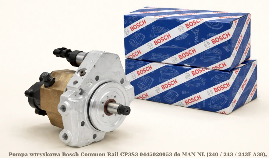 Pompa wtryskowa Bosch Common Rail CP3S3 0445020053 do MAN NL (240 / 243 / 243F A38), 6.9 D0836 - nowa, regeneracja, cena