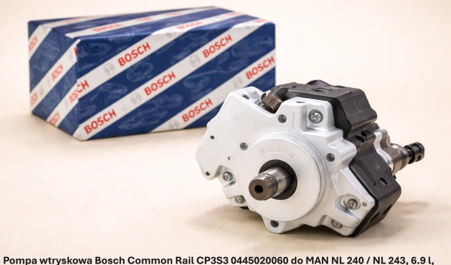Pompa wtryskowa Bosch Common Rail CP3S3 0445020060 do MAN NL 240 / NL 243, 6.9 l, D0836 LOH 41 / 52 / 56 - nowa, regeneracja, cena