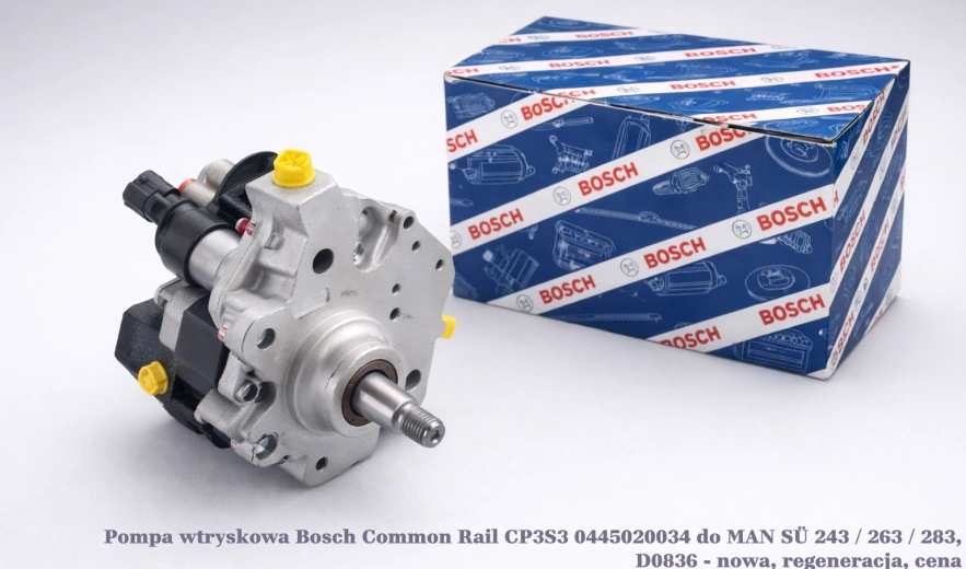 Pompa wtryskowa Bosch Common Rail CP3S3 0445020034 do MAN SÜ 243 / 263 / 283, D0836 - nowa, regeneracja, cena