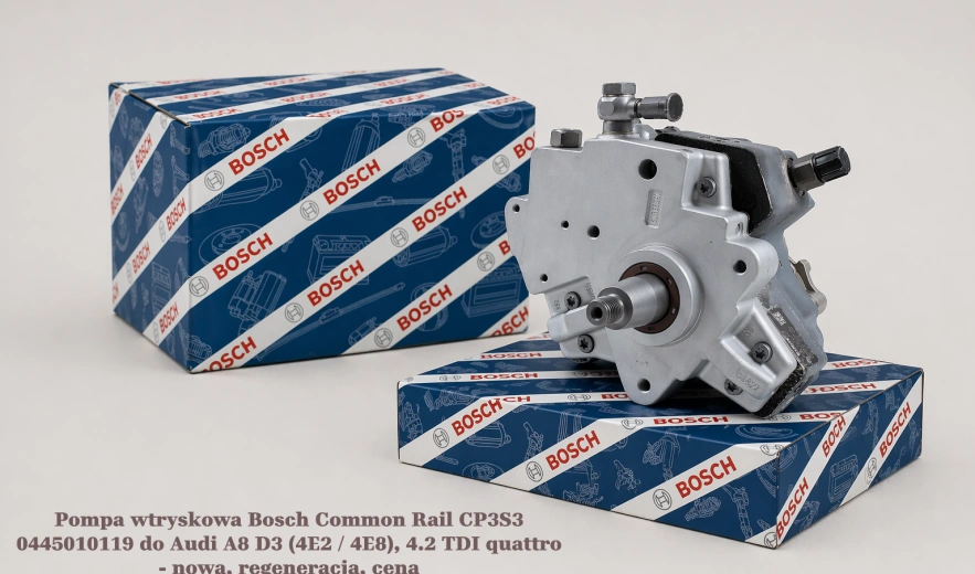 Pompa wtryskowa Bosch Common Rail CP3S3 0445010119 do Audi A8 D3 (4E2 / 4E8), 4.2 TDI quattro - nowa, regeneracja, cena
