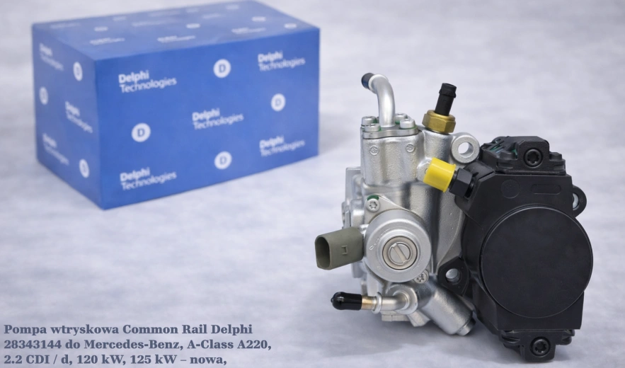 Pompa wtryskowa Common Rail Delphi 28343144 do Mercedes-Benz, A-Class A220, 2.2 CDI / d, 120 kW, 125 kW – nowa, regeneracja