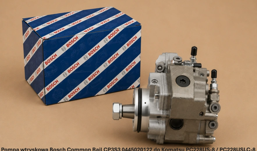 Pompa wtryskowa Bosch Common Rail CP3S3 0445020122 do Komatsu PC228US-8 / PC228USLC-8 - 6.7 l - nowa, regeneracja, cena