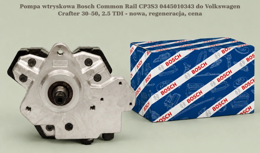 Pompa wtryskowa Bosch Common Rail CP3S3 0445010343 do Volkswagen Crafter 30–50, 2.5 TDI - nowa, regeneracja, cena