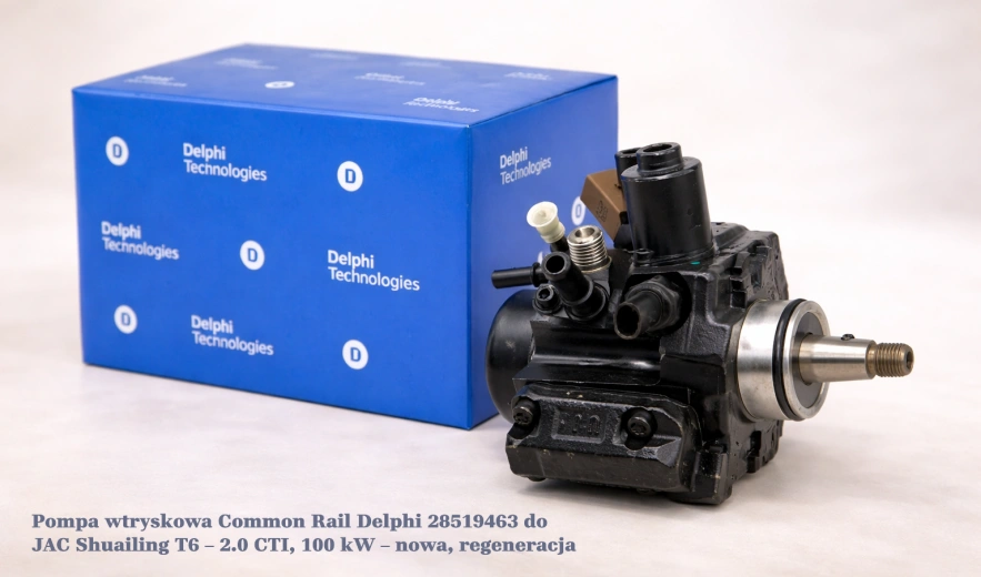 Pompa wtryskowa Common Rail Delphi 28519463 do JAC Shuailing T6 – 2.0 CTI, 100 kW – nowa, regeneracja