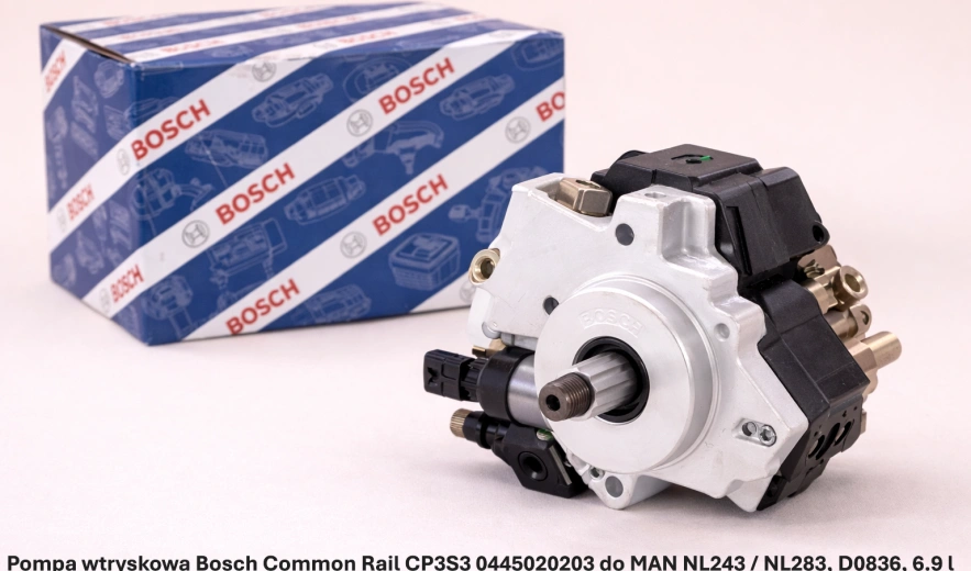 Pompa wtryskowa Bosch Common Rail CP3S3 0445020203 do MAN NL243 / NL283, D0836, 6.9 l - nowa, regeneracja, cena