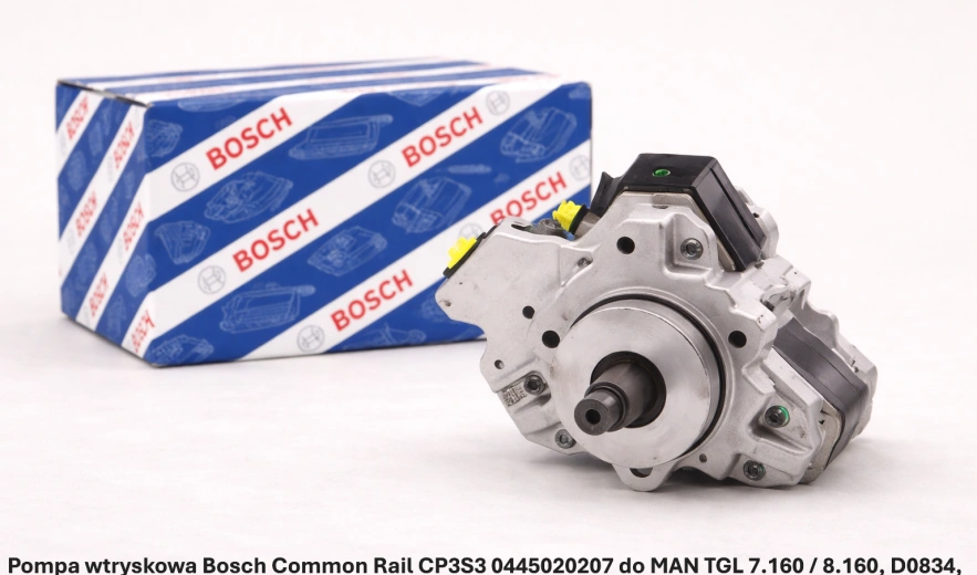 Pompa wtryskowa Bosch Common Rail CP3S3 0445020207 do MAN TGL 7.160 / 8.160, D0834, 4.6 l - nowa, regeneracja, cena