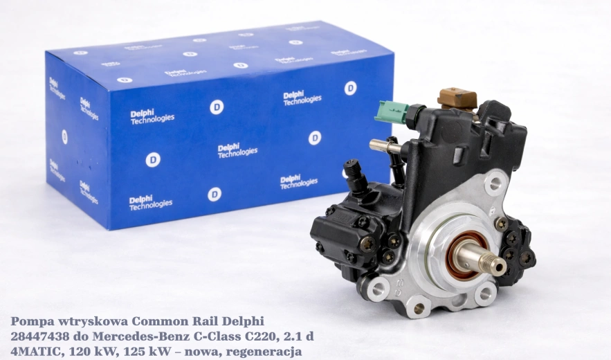 Pompa wtryskowa Common Rail Delphi 28447438 do Mercedes-Benz C-Class C220, 2.1 d 4MATIC, 120 kW, 125 kW – nowa, regeneracja