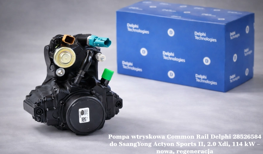 Pompa wtryskowa Common Rail Delphi 28526584 do SsangYong Actyon Sports II, 2.0 Xdi, 114 kW – nowa, regeneracja