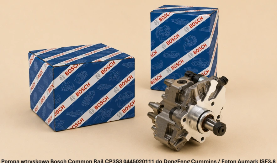 Pompa wtryskowa Bosch Common Rail CP3S3 0445020111 do DongFeng Cummins / Foton Aumark ISF3.8 - nowa, regeneracja, cena