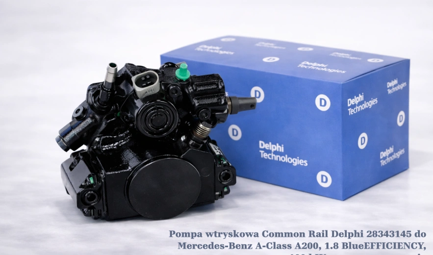 Pompa wtryskowa Common Rail Delphi 28343145 do Mercedes-Benz A-Class A200, 1.8 BlueEFFICIENCY, 100 kW – nowa, regeneracja