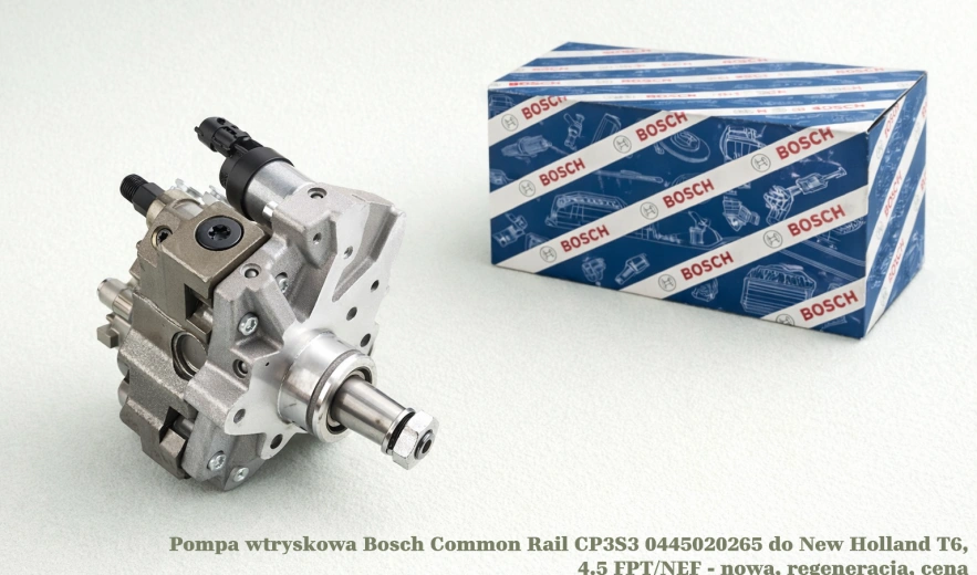 Pompa wtryskowa Bosch Common Rail CP3S3 0445020265 do New Holland T6, 4.5 FPT/NEF - nowa, regeneracja, cena