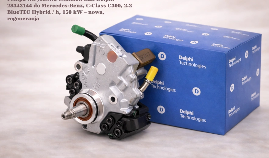 Pompa wtryskowa Common Rail Delphi 28343144 do Mercedes-Benz, C-Class C300, 2.2 BlueTEC Hybrid / h, 150 kW – nowa, regeneracja