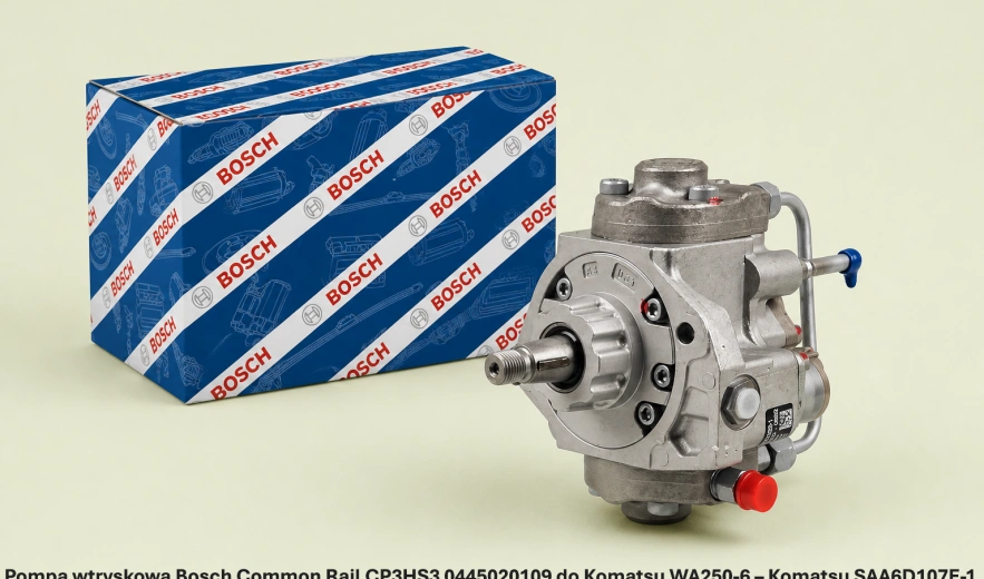 Pompa wtryskowa Bosch Common Rail CP3HS3 0445020109 do Komatsu WA250-6 – Komatsu SAA6D107E-1 - nowa, regeneracja, cena
