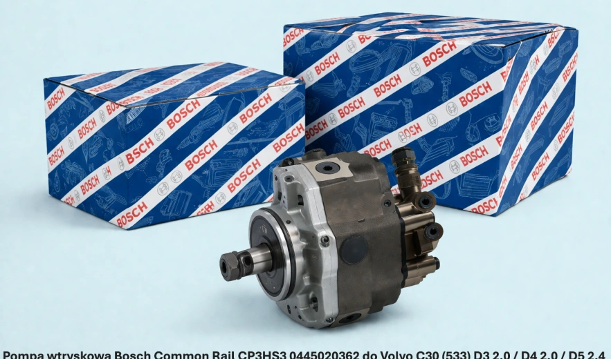 Pompa wtryskowa Bosch Common Rail CP3HS3 0445020362 do Volvo C30 (533) D3 2.0 / D4 2.0 / D5 2.4 – nowa, regeneracja, cena