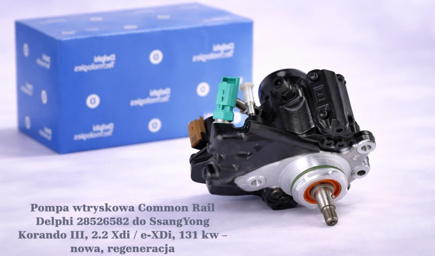 Pompa wtryskowa Common Rail Delphi 28526582 do SsangYong Korando III, 2.2 Xdi / e-Xdi, 131 kw – nowa, regeneracja