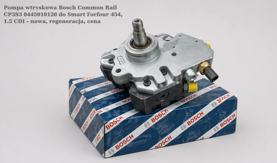 Pompa wtryskowa Bosch Common Rail CP3S3 0445010120 do Smart Forfour 454, 1.5 CDI - nowa, regeneracja, cena
