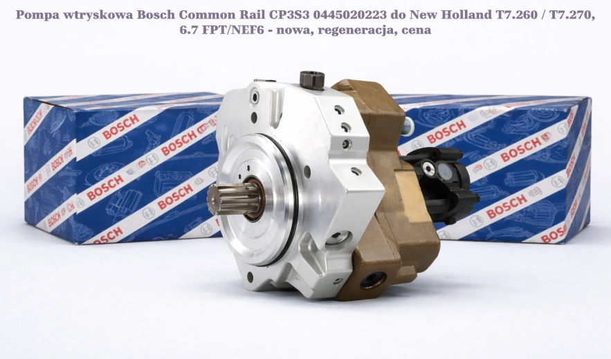 Pompa wtryskowa Bosch Common Rail CP3S3 0445020223 do New Holland T7.260 / T7.270, 6.7 FPT/NEF6 - nowa, regeneracja, cena