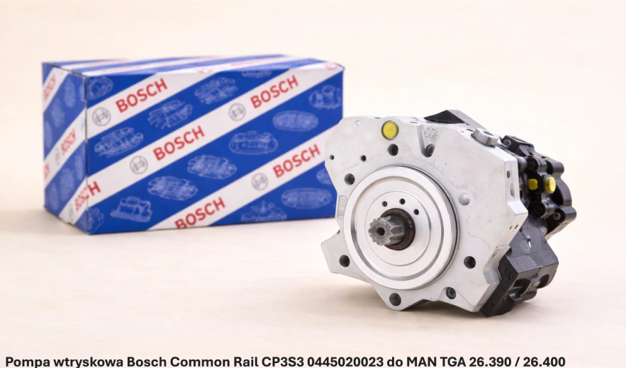 Pompa wtryskowa Bosch Common Rail CP3S3 0445020023 do MAN TGA 26.390 / 26.400 – D2066 LF02/LF12 - nowa, regeneracja, cena
