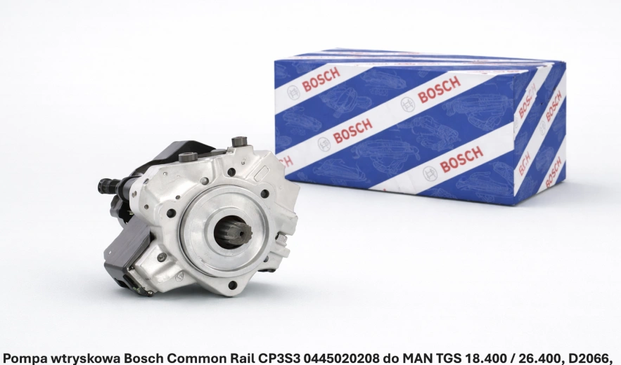 Pompa wtryskowa Bosch Common Rail CP3S3 0445020208 do MAN TGS 18.400 / 26.400, D2066, 10.5 l - nowa, regeneracja, cena