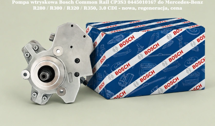 Pompa wtryskowa Bosch Common Rail CP3S3 0445010167 do Mercedes-Benz R280 / R300 / R320 / R350, 3.0 CDI - nowa, regeneracja, cena