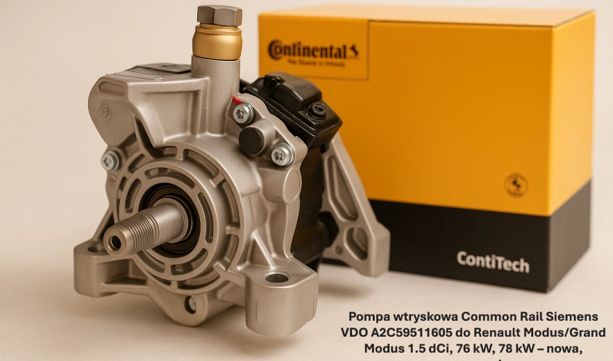 Pompa wtryskowa Common Rail Siemens VDO A2C59511605 do Renault Modus/Grand Modus 1.5 dCi, 76 kW, 78 kW – nowa, regeneracja
