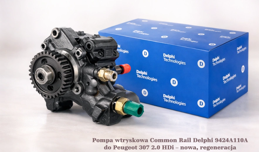 Pompa wtryskowa Common Rail Delphi 9424A110A do Peugeot 307 2.0 HDi, 100 kW – nowa, regeneracja