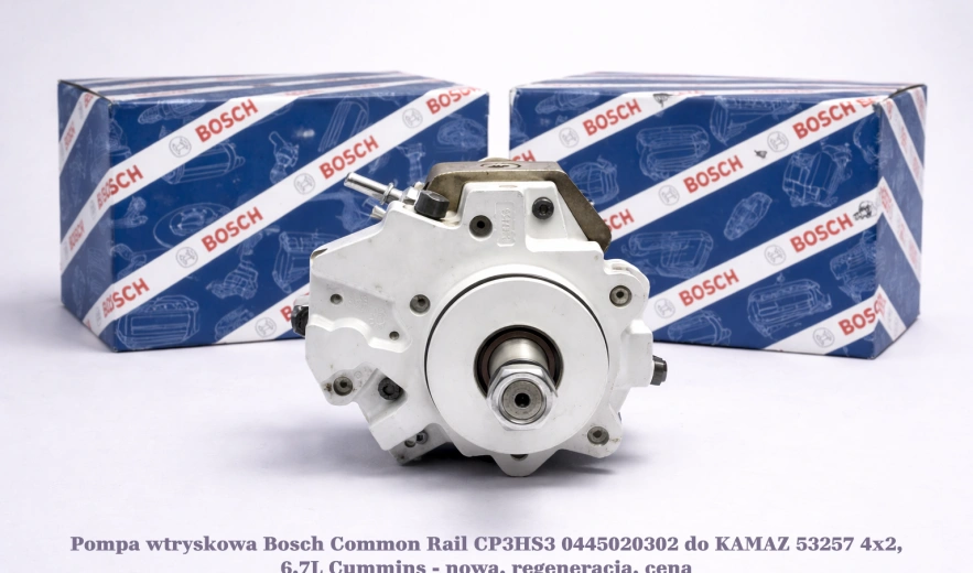 Pompa wtryskowa Bosch Common Rail CP3HS3 0445020302 do KAMAZ 53257 4x2, 6.7L Cummins - nowa, regeneracja, cena