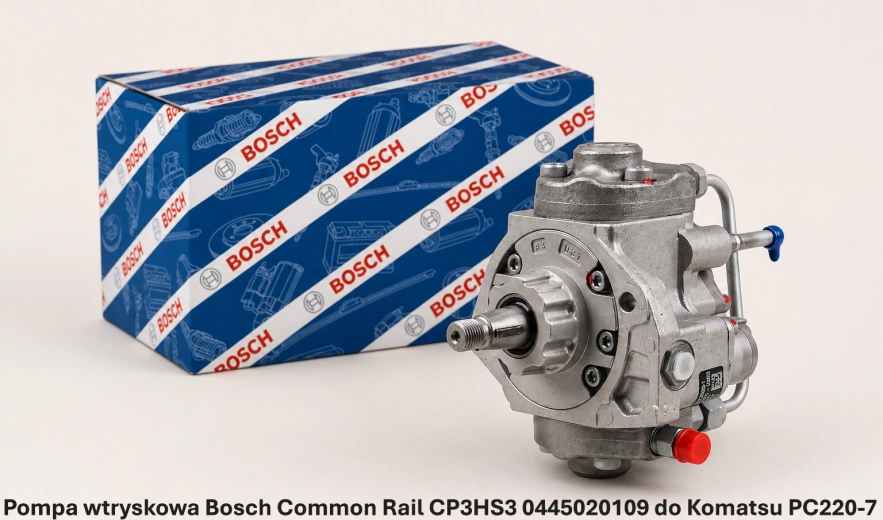 Pompa wtryskowa Bosch Common Rail CP3HS3 0445020109 do Komatsu PC220-7 - Komatsu SAA6D102E-2, 125 kW- nowa, regeneracja, cena