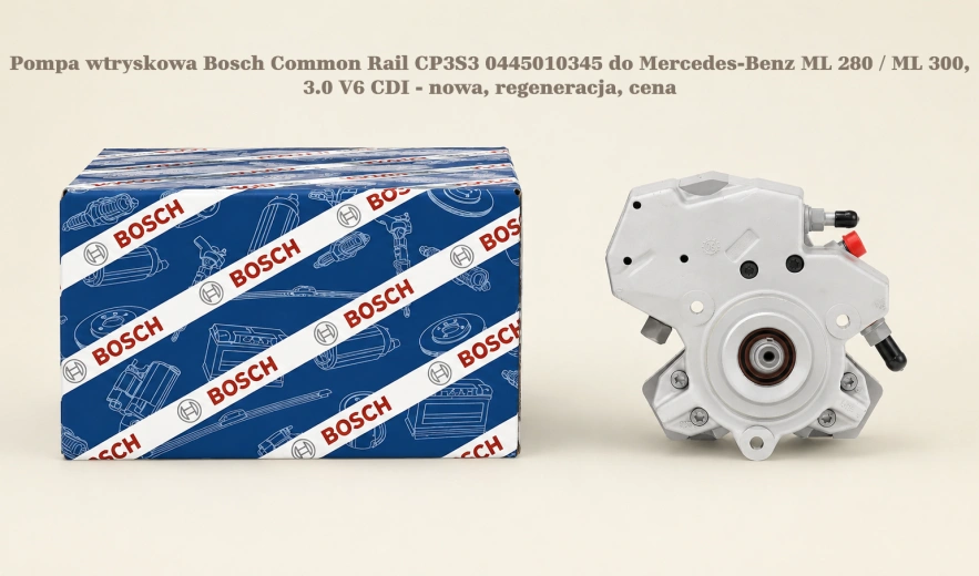 Pompa wtryskowa Bosch Common Rail CP3S3 0445010345 do Mercedes-Benz ML 280 / ML 300, 3.0 V6 CDI - nowa, regeneracja, cena