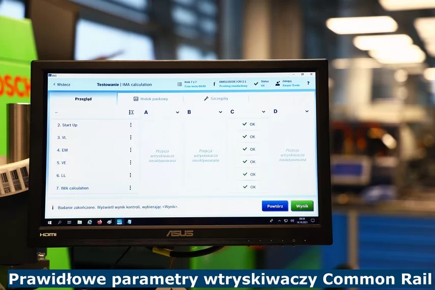 Prawidłowe parametry wtryskiwaczy Common Rail Prawidłowe parametry wtryskiwaczy