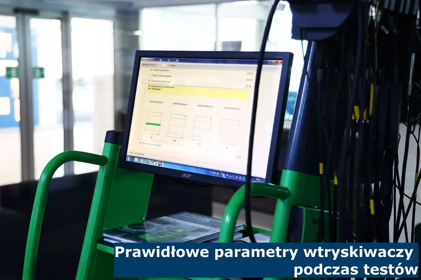 Prawidłowe parametry wtryskiwaczy podczas testów Prawidłowe parametry wtryskiwaczy