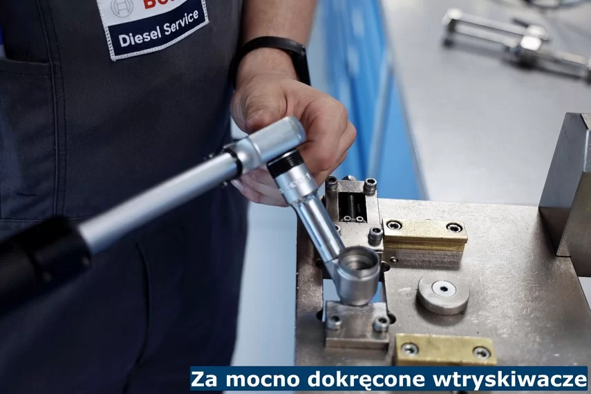 Za mocno dokręcone wtryski