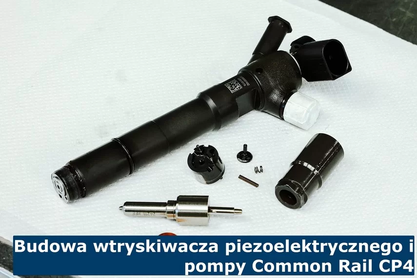 Budowa wtryskiwacza piezoelektrycznego i pompy Common Rail CP4