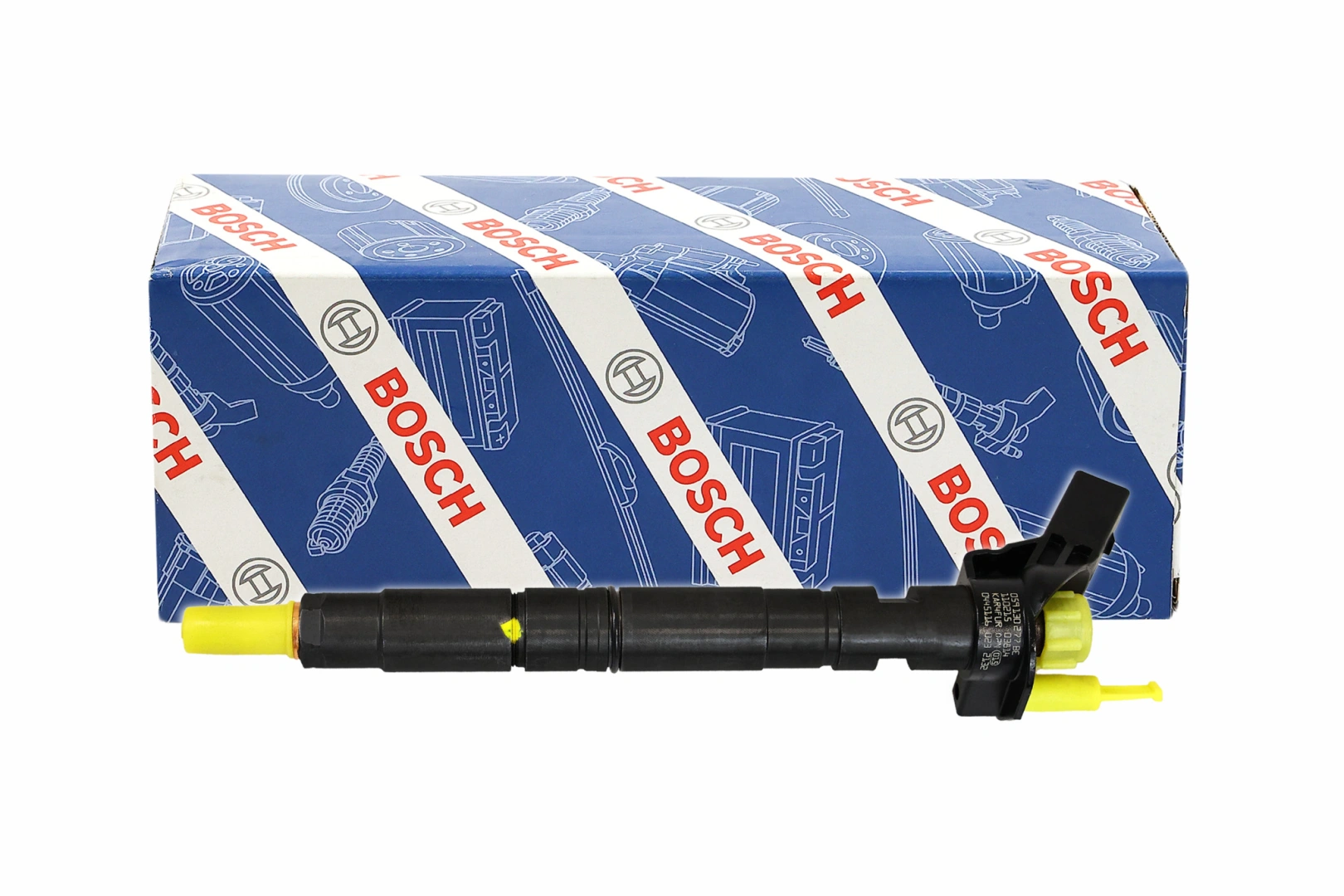 Wtryskiwacz Bosch 0445116023 – Audi Volkswagen 2.7 i 3.0 TDI Wtryskiwacz piezoelektryczny Bosch 0445116023 Common Rail do silników Audi i Volkswagen 2.7 TDI oraz 3.0 TDI na tle opakowania Bosch