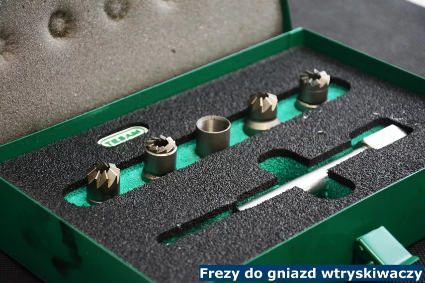 Frezy do gniazd wtryskiwaczy Zestaw frezów do gniazd wtryskiwaczy
