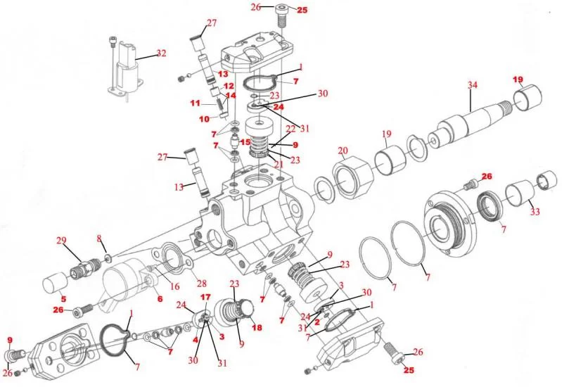 Bosch CP1 pompa wysokiego ciśnienia Common Rail - części