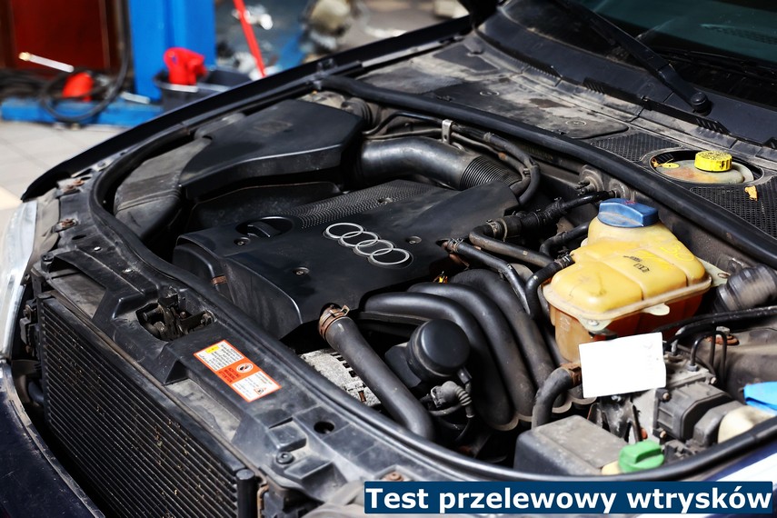 Test przelewowy wtrysków Test przelewowy wtryskiwaczy
