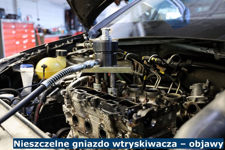 Nieszczelne gniazdo wtryskiwacza – objawy Nieszczelne gniazdo wtryskiwacza