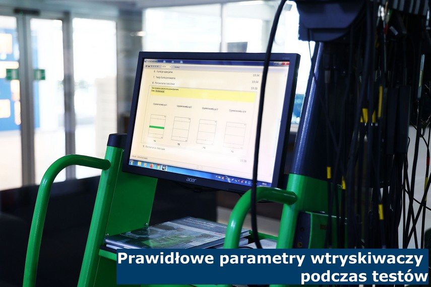 Prawidłowe parametry wtryskiwaczy podczas testów Prawidłowe parametry wtryskiwaczy