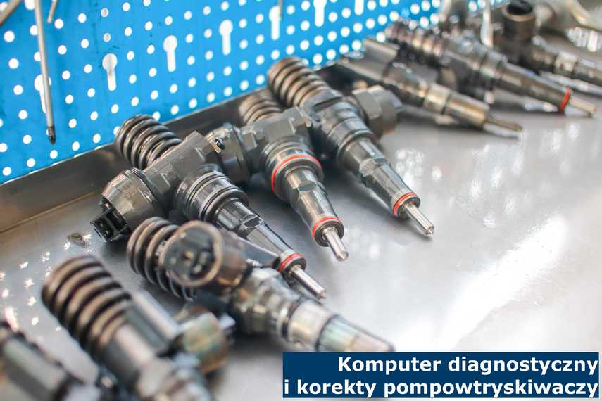 Komputer diagnostyczny i korekty pompowtryskwiaczy Dzięki komputerowi diagnostycznemu wykryto niewłaściwe korekty pompowtryskiwaczy