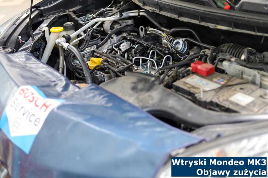 Wtryski Mondeo MK3 - Objawy zużycia Objawy uszkodzenia wtryskiwaczy pojawiają się zaraz po pierwszych objawach zużycia