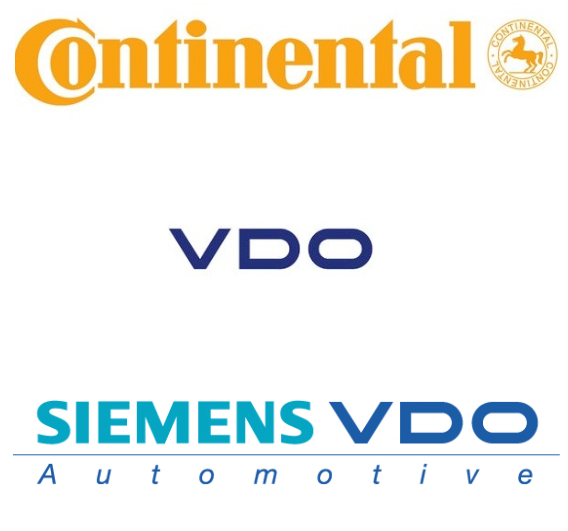 Logo firm Siemens, Continental i VDO - katalog wtryskiwaczy Siemens Continental VDO
