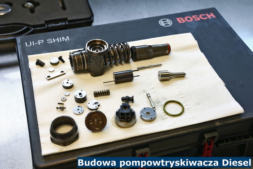 Budowa pompowtryskiwacza Diesel Elementy pompowtryskiwacza