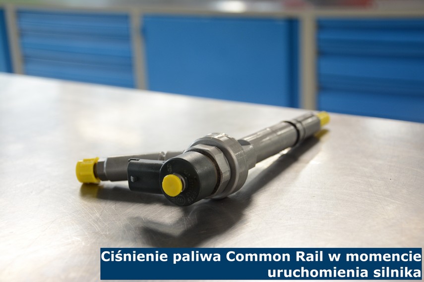 Ciśnienie paliwa Common Rail w momencie uruchomienia silnika Ciśnienie paliwa Common Rail w momencie uruchomienia silnika