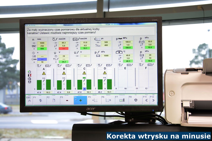 Korekta wtrysku na minusie Korekta wtrysku na minusie