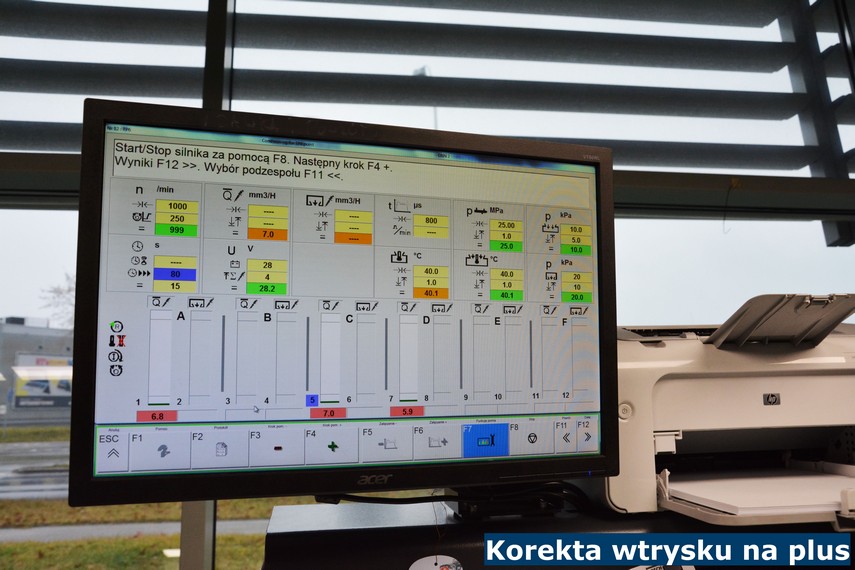 Korekta wtrysku na plus Korekta wtrysku na plus