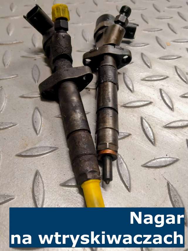 Nagar na wtryskiwaczach Wtryskiwacze Common Rail z nagarem